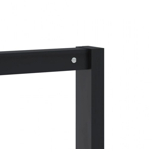 Tøjstativ med skoopbevaring 113x40x157,5 cm massivt fyr sort