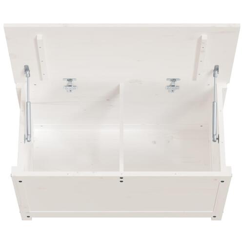 Opbevaringskasse 80x40x45,5 cm massivt fyrretræ hvid