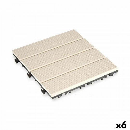 Havefliser Ibergarden beige træ-look komposit 30 × 30 cm (6 stk)