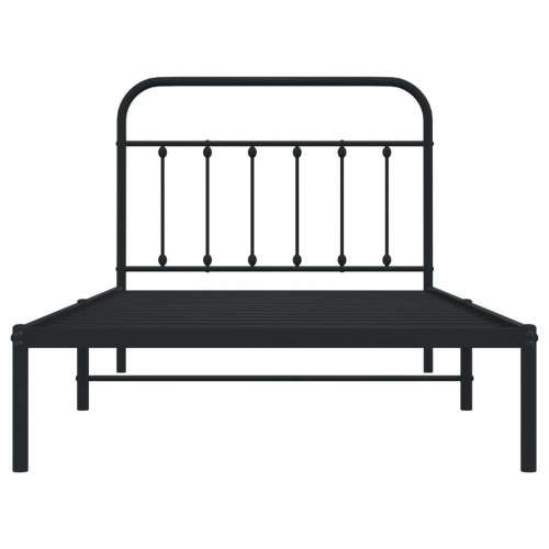 Sengeramme med sengegavl 107x203 cm metal sort