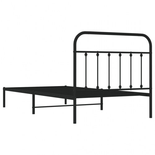 Sengeramme med sengegavl 107x203 cm metal sort