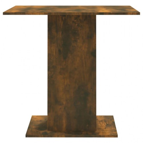 Spisebord 80x80x75 cm konstrueret træ røget egetræsfarve