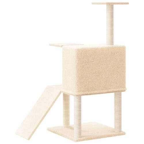 Kradsetræ med sisalkradsestolper 109 cm cremefarvet