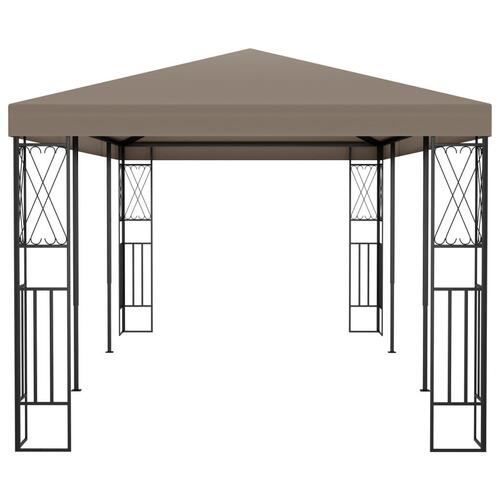 Pavillon 6x3 m stof gråbrun