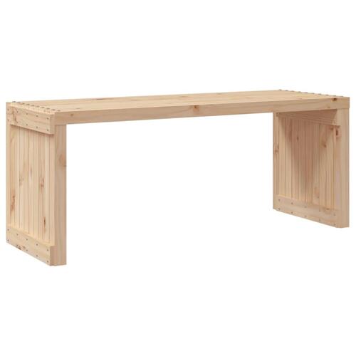 Havebænk 212,5x40,5x45 cm udvideligt design massivt fyrretræ