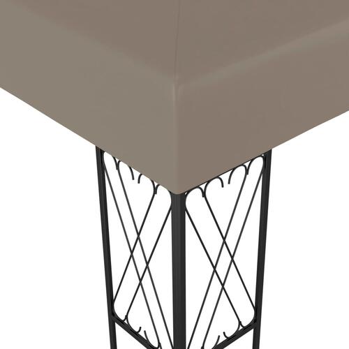 Pavillon 6x3 m stof gråbrun