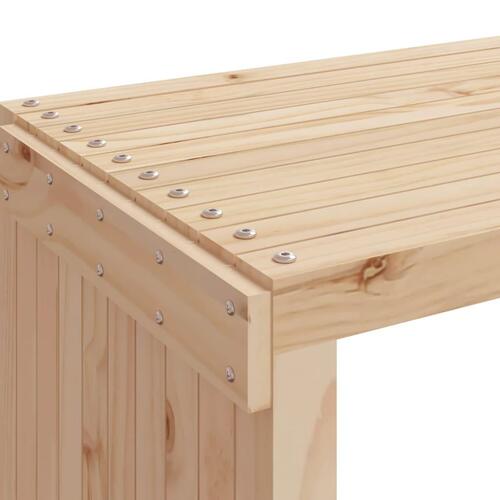 Havebænk 212,5x40,5x45 cm udvideligt design massivt fyrretræ