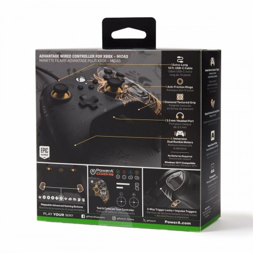 Xbox controller PowerA - kablet gamepad (sort)