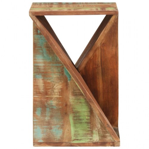 Sidebord 35×35×55 cm i massivt genbrugstræ - snoet design