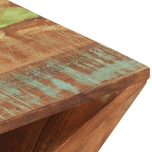 Sidebord 35×35×55 cm i massivt genbrugstræ - snoet design