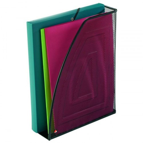 Archivo 2000 tidsskriftholder i metalnet, sort - A4 (25,5 × 8,5 × 32,5 cm)
