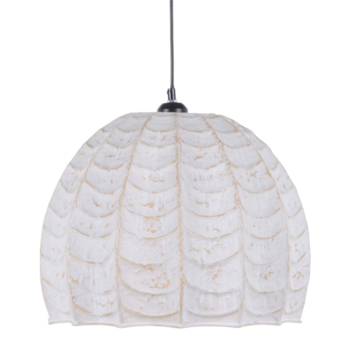 Loftslampe 37 5 X 37 5 X 31 Cm Metal Hvid