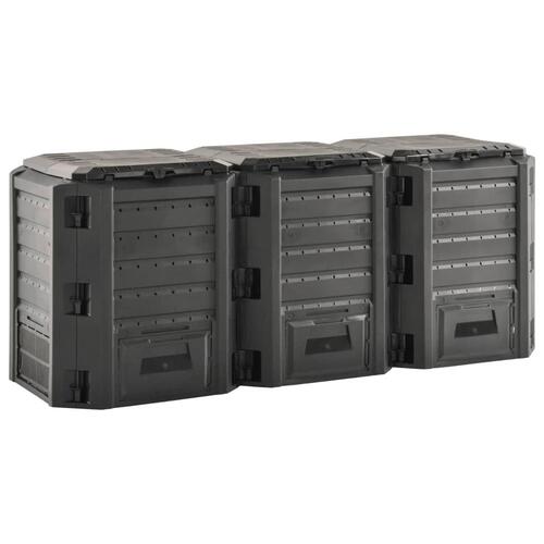 Kompostbeholder 1200 l sort