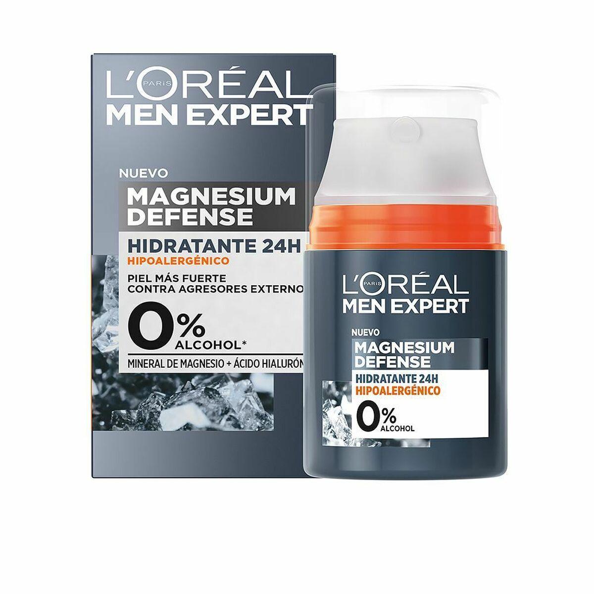 Ansigtscreme til mænd L'Oreal Men Expert Magnesium Defense 24 t - 50 ml