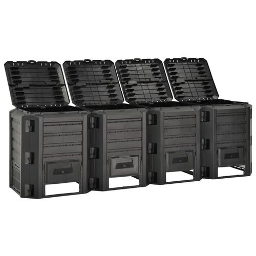 Kompostbeholder 1600 l sort