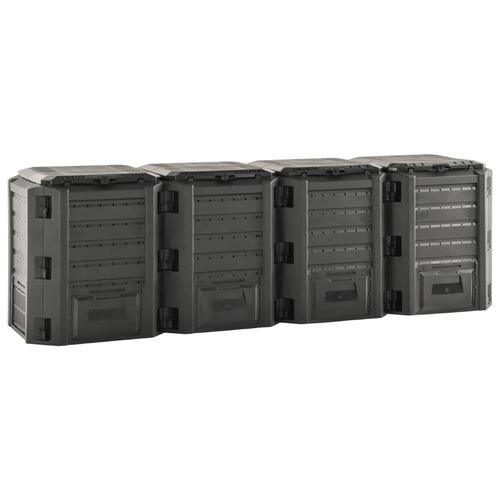 Kompostbeholder 1600 l sort