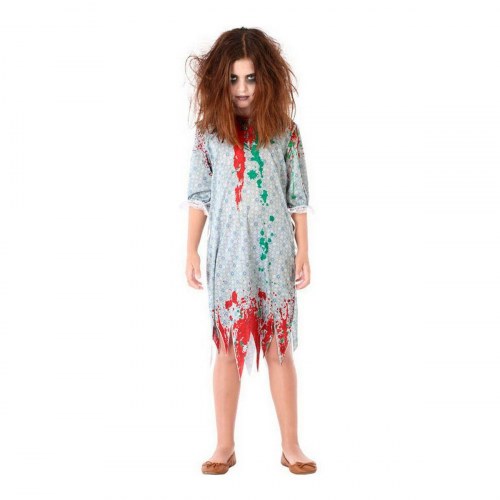 Børnekostume - Multifarvet Zombie kjole, 5-6 år