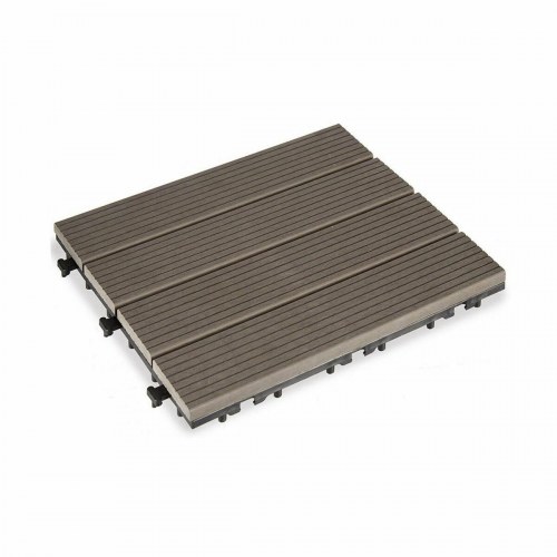 Havefliser Ibergarden - sort komposit/PE, 30 × 30 cm, 6 stk