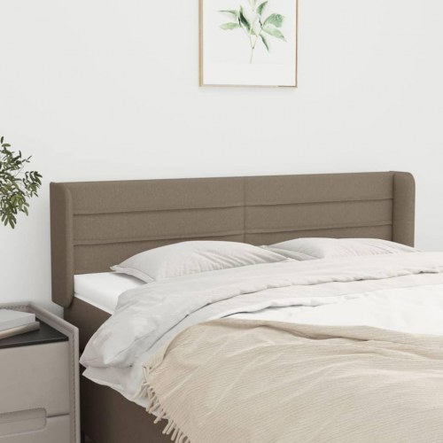 Sengegavl med kanter 147 x 16 x 78/88 cm - gråbrun