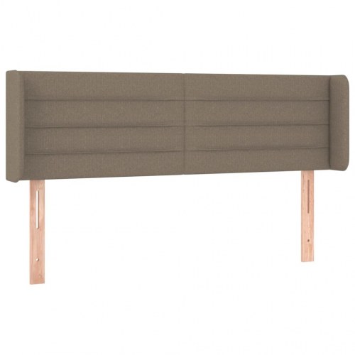 Sengegavl med kanter 147 x 16 x 78/88 cm - gråbrun