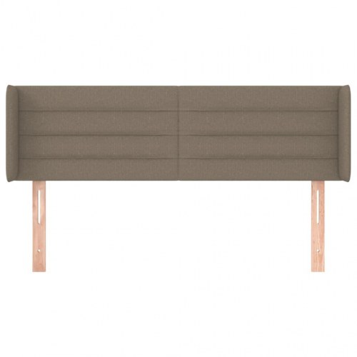 Sengegavl med kanter 147 x 16 x 78/88 cm - gråbrun