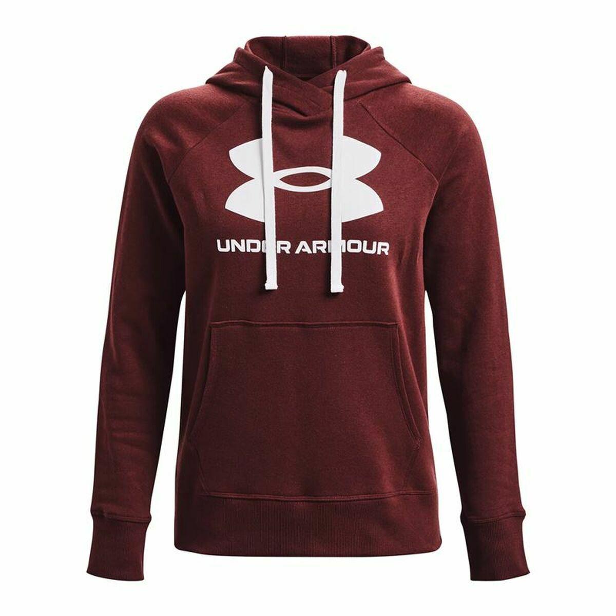 Under Armour Rival Fleece Hættetrøje Dame Rødbrun S