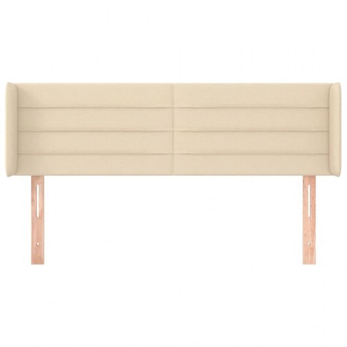 Sengegavl med kanter 147 x 16 x 78/88 cm - cremefarvet