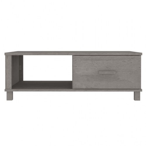 Sofabord HAMAR 100×55×35 cm i massivt fyrretræ - lysegrå