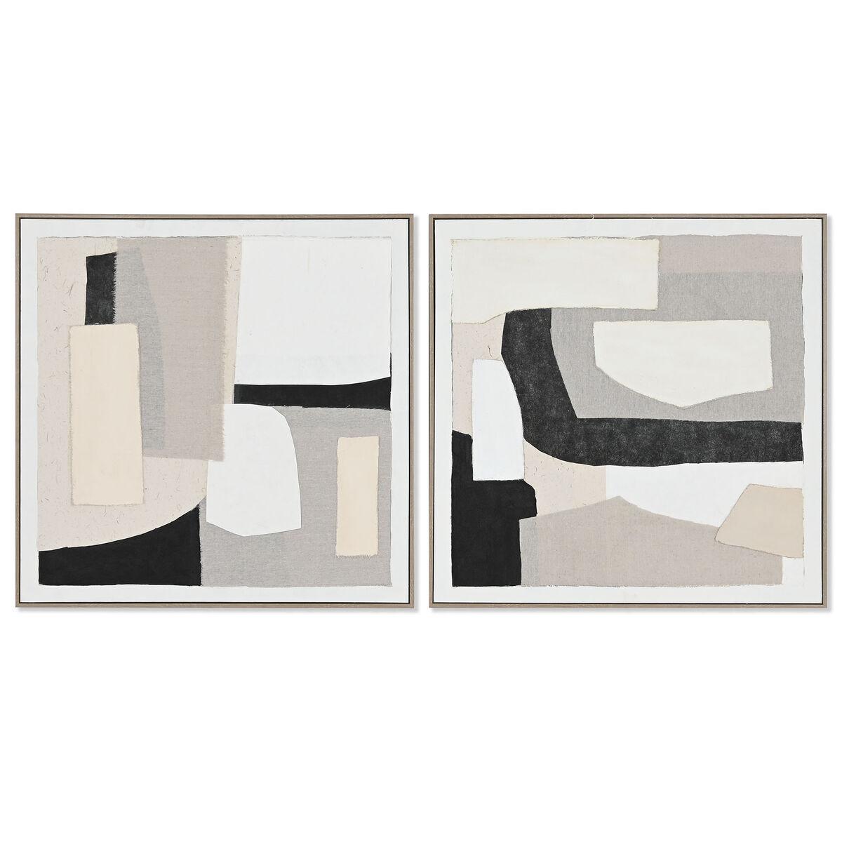 Maleri Home Esprit Abstrakt Urban 823 X 45 X 823 Cm 2 Enheder