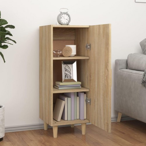 Skænk 34,5×34×90 cm - konstrueret træ i sonoma-eg