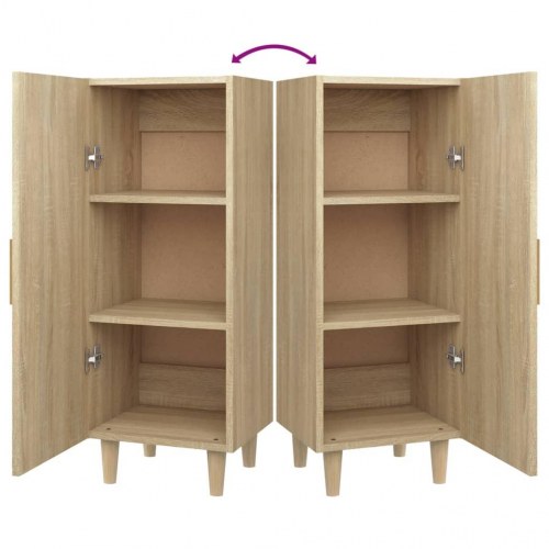 Skænk 34,5×34×90 cm - konstrueret træ i sonoma-eg