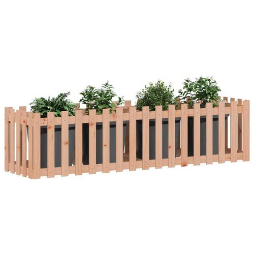 Højbed med stakitdesign 200x50x50 cm massivt douglasgran