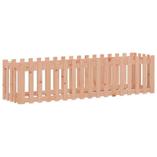 Højbed med stakitdesign 200x50x50 cm massivt douglasgran