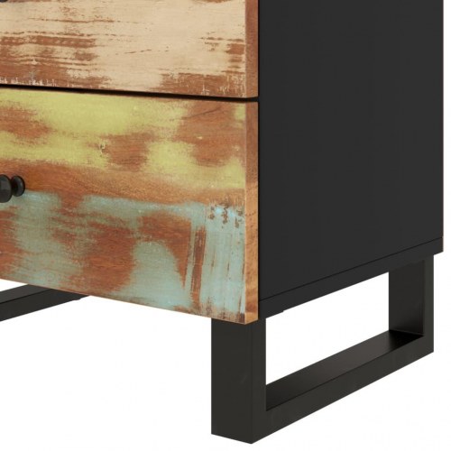 Sengebord 50x33x62 cm massivt genbrugstræ og konstrueret træ