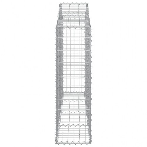 Buede gabionkurve - 2 stk. 200×30×100/120 cm i galvaniseret jern