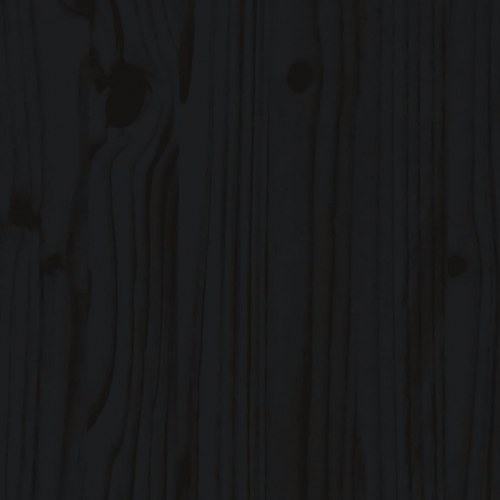 Højbed med stakitdesign 200x30x30 cm massivt fyrretræ sort