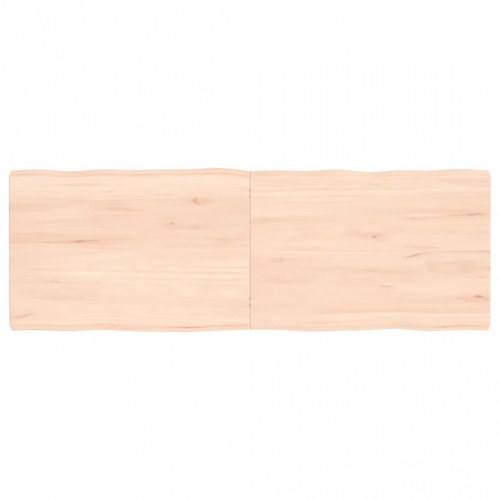 Bordplade 120x40x(2-4)cm naturlig kant ubehandlet massivt træ