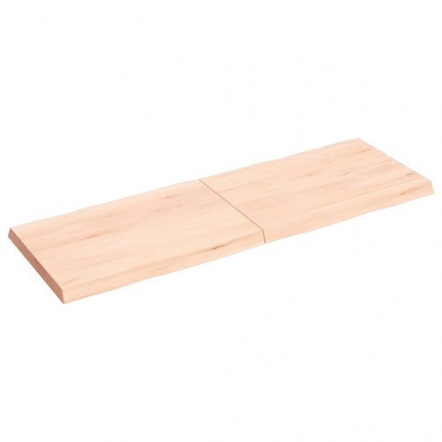 Bordplade 120x40x(2-4)cm naturlig kant ubehandlet massivt træ