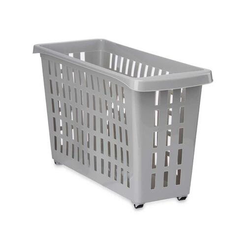 Multibrug kurv Med hjul Grå Plastik 17,5 x 26 x 46 cm (12 enheder)