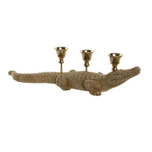 Dekorativ figur Home ESPRIT Gylden Kandelaber 42,5 x 12,5 x 11,5 cm