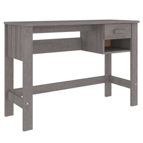 Skrivebord HAMAR 110×40×75 cm i massivt fyrretræ - lysegrå