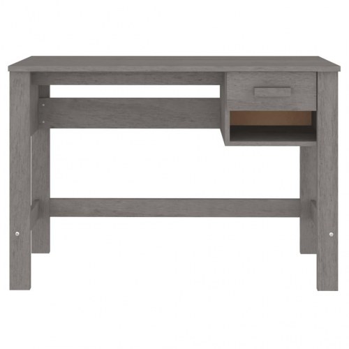 Skrivebord HAMAR 110×40×75 cm i massivt fyrretræ - lysegrå