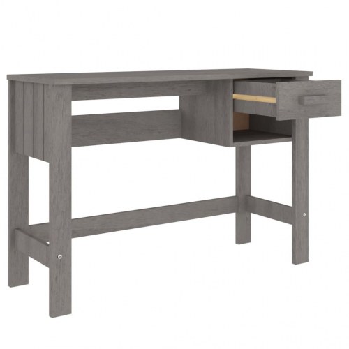 Skrivebord HAMAR 110×40×75 cm i massivt fyrretræ - lysegrå