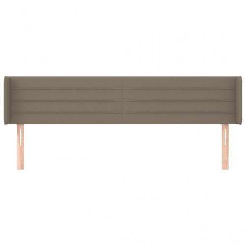 Sengegavl med kanter 163 x 16 x 78/88 cm - gråbrun