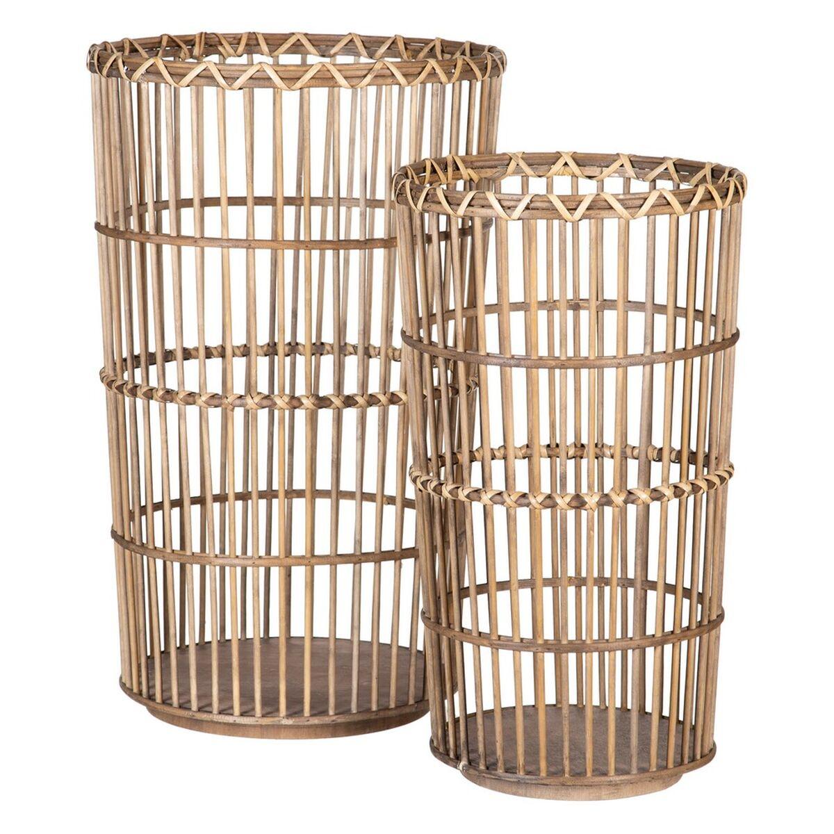 Set med kurve 42 x 42 x 69 cm Natur Bambus (2 Dele)