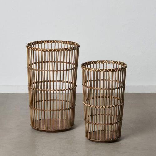 Set med kurve 42 x 42 x 69 cm Natur Bambus (2 Dele)