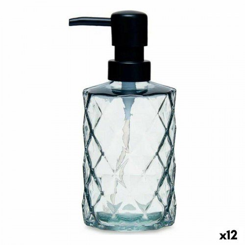 Sæbedispenser - Berilo Sort, krystal-look plastik, diamant - 410 ml (12 stk)