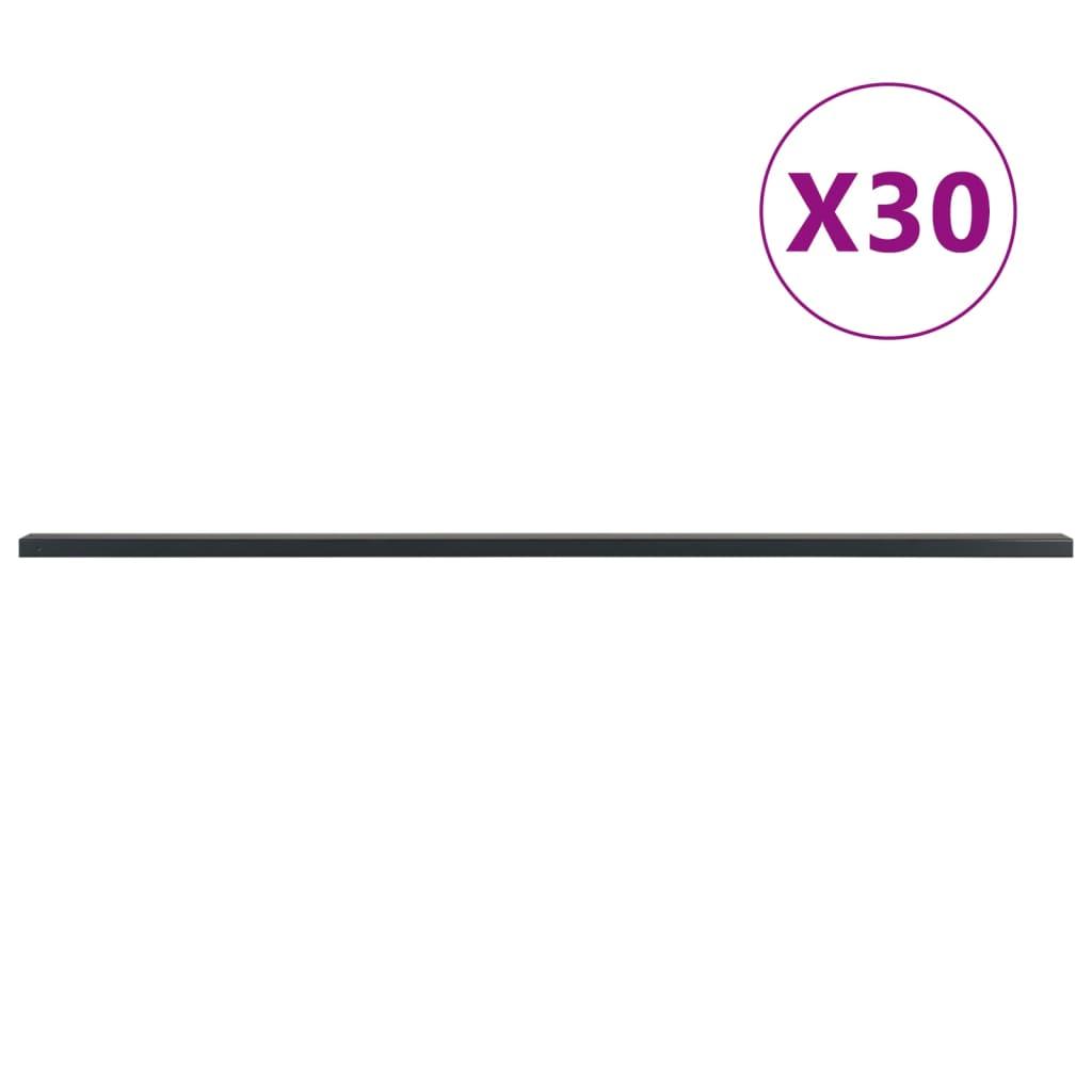 Stolper til havehegn 30 stk. 200 cm stål grå