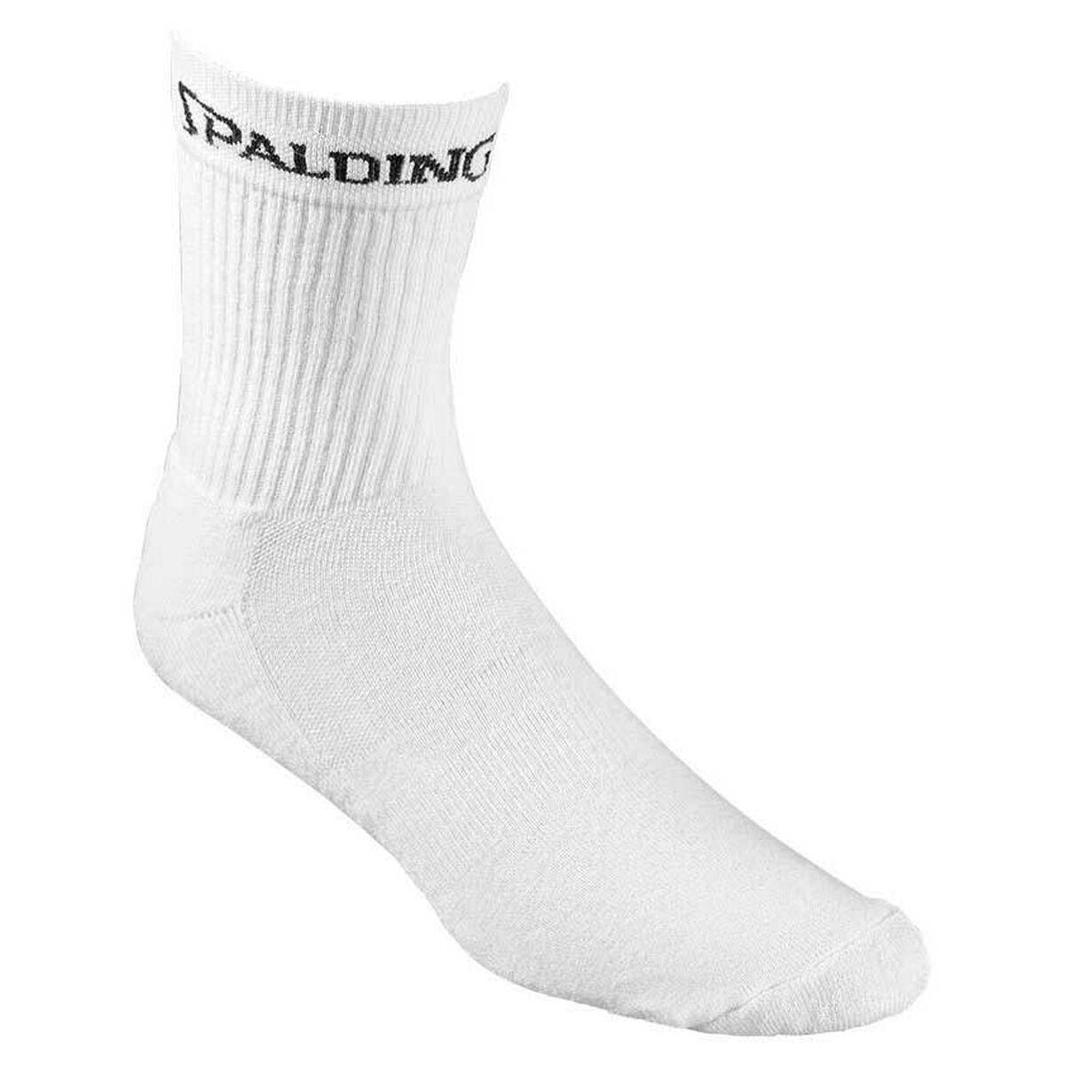 Spalding C34017 Crew sokker - hvid (43-46)
