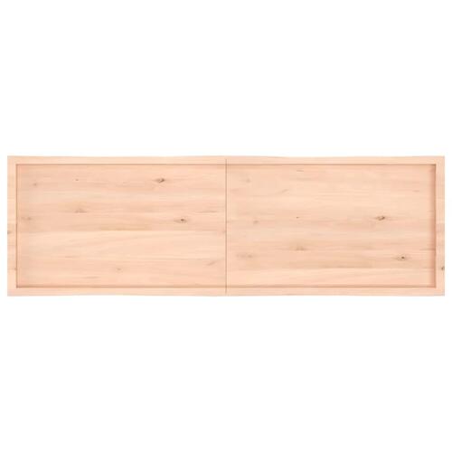 Bordplade 200x60x(2-6)cm naturlig kant ubehandlet massivt træ